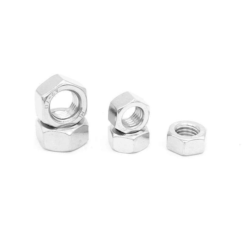 Din934 Stainless Steel 304 Hex Nut M6 Factory Sell Stock Fastener