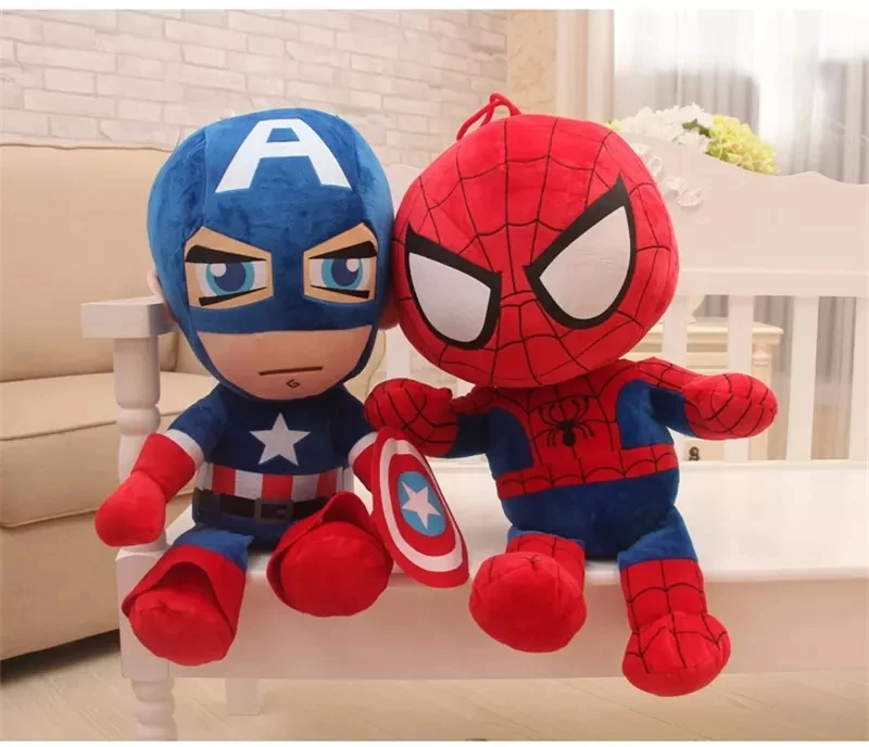 Dc and Movie Plush Doll Hero Spiderman America Captain Bat Man Man Iron  Plush Stuffed Toys Children Gifts - Main Image