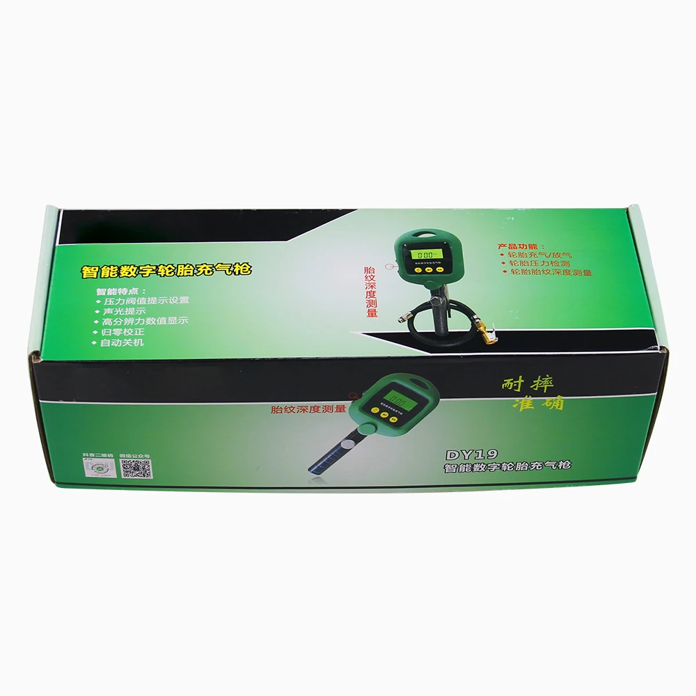 Портативный интеллектуальный цифровой насос duoyi dy19 для накачивания шин с манометром давления и глубины протектора