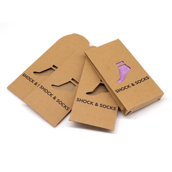 Custom Apparel Box Packaging For Socks Kraft Paper Socks Box - Buy