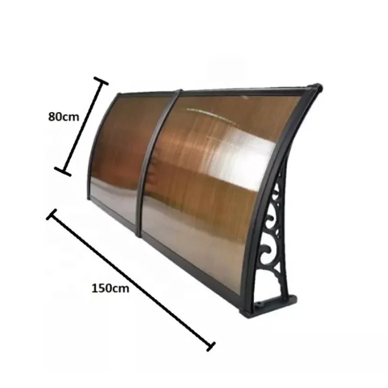 Polycarbonate Awning Sheet Pc Plastic Panel Light Sun Door Awning Balcony Canopy Rain Cover Shop Front Canopy