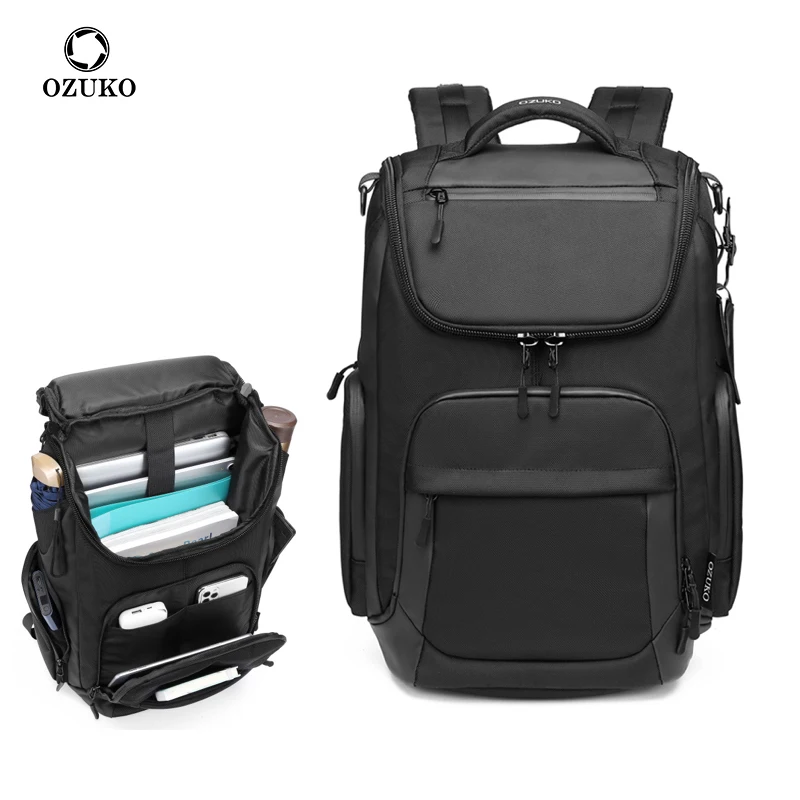 Ozuko Bag Multi-function Backpack Men Backpack 15.6 Inch Laptop Bag Male  Waterproof Large Capacity Backpacks Travel Bags Mochila - Backpacks -  AliExpress
