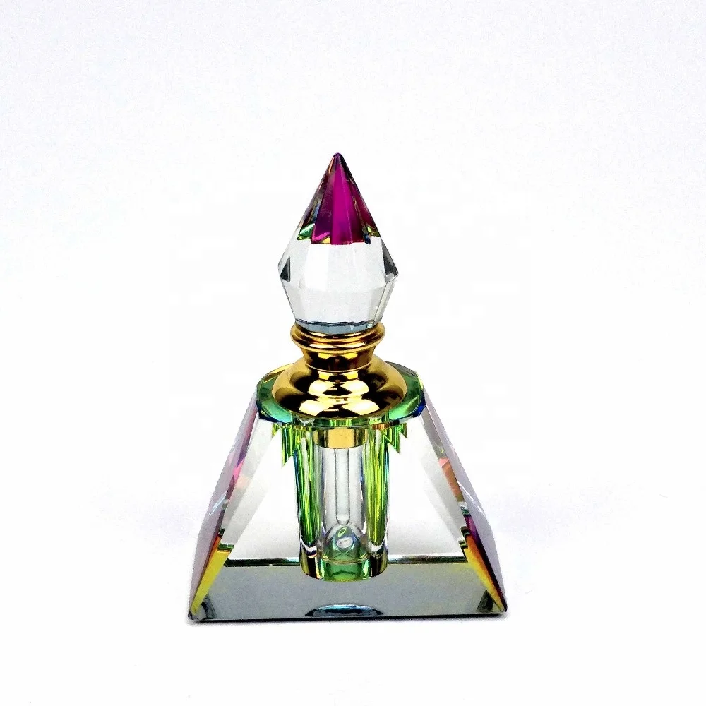 10毫升银色金属脖子 k9 水晶玻璃香水瓶精油空玻璃个性化标志波兰豪华