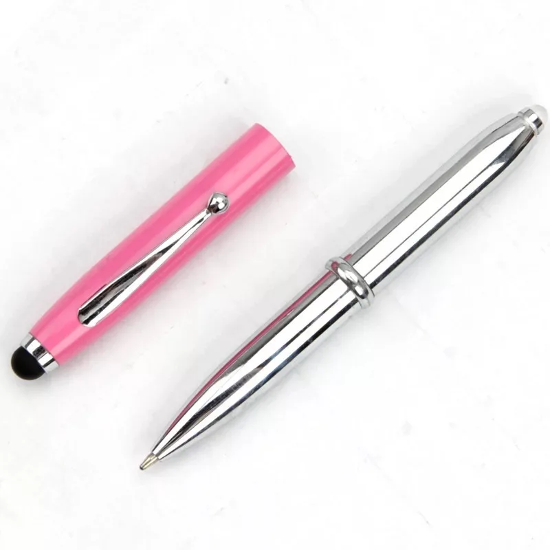 Multi Functional Laser Led Light Pen Touch Screen 4 in 1 Metal Ballpoint Pen with Custom logo