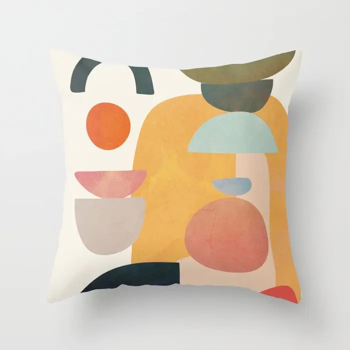 Geometric Cushion Cover Modern Quality Custom Decorative Square Throw Pillow Cover Corduroy Pillowcase