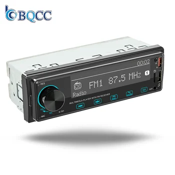 BQCC 1Din 2.5D full touch screen car MP3 player with colorful lights FM Dual USB TF AUX Stereo Radio Handsfree bt car radio K701