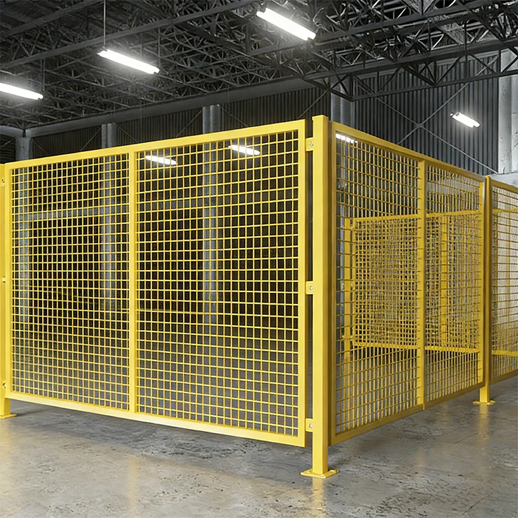 Security Stainless Steel Isolation Guardrail Fence Heat Treated for Warehouse Workshop Mechanical Equipment Partition Fences