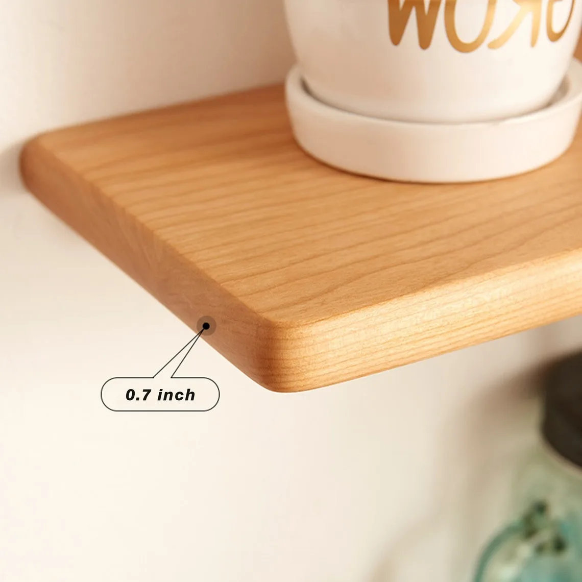 Rustic Bedroom Display Storage Decorative Wall Mounted Shelf Mdf Solid