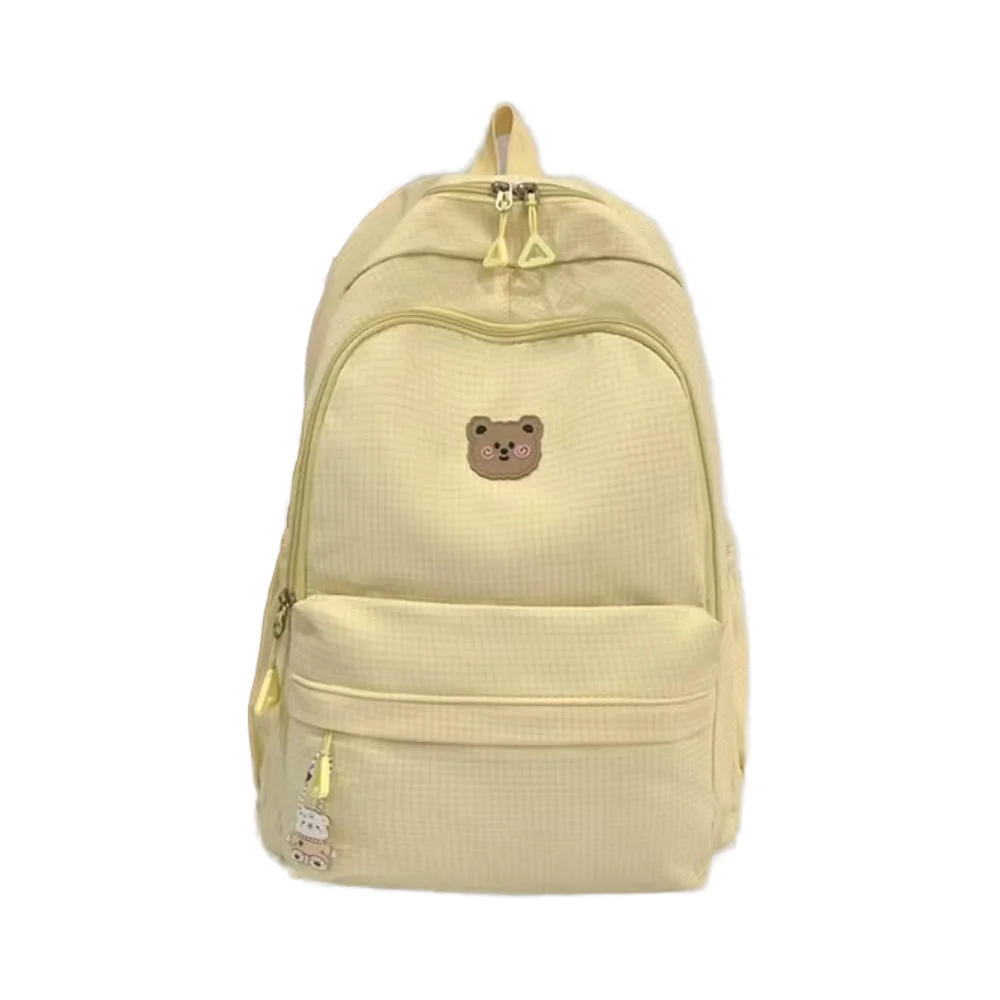 New Product Stock Available Now Fashionable Cartoon Bear Style High School Back Bags Girl Backpack With Zipper Closure_voghion.com