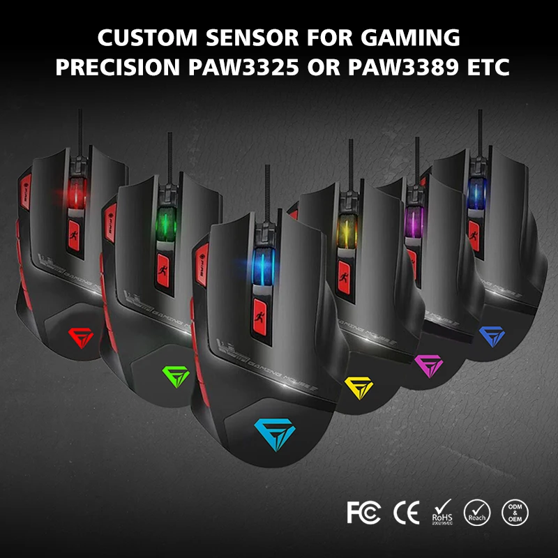 Мышь игровая Проводная с Rgb-подсветкой 7 режимов работы до 7200