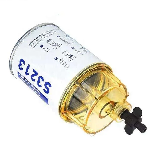 CHNMST Fuel Water Separator Fuel Filter S3213 with Transparent Cup Bowl for Trucks Trailers Marine diesel Engine Parts Filter