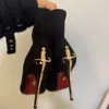 Black gold dagger velvet 8cm
