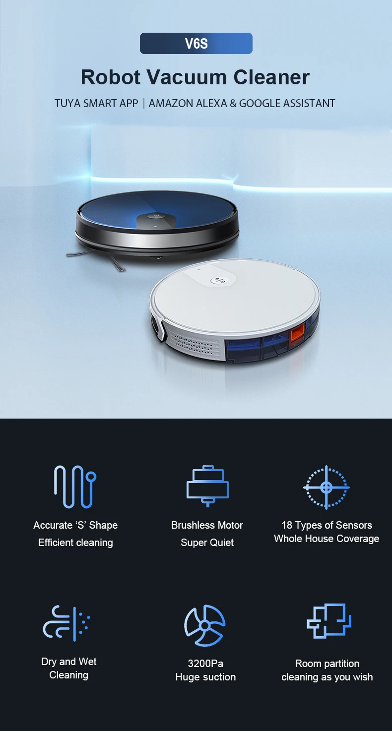 Glomarket Smart Floor Robotic Vacuum Cleaner Auto Intelligent Robot