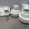 32 cabezas, raya vertical, blanco puro.