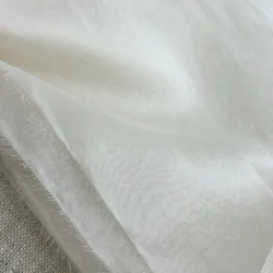 В наличии окрашенная шелковая ткань органза ярд Индия Белая органза