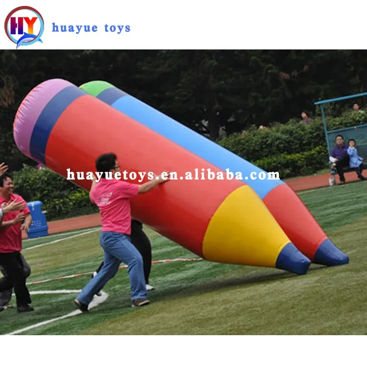 Funny  Inflatable Pencil for Team Building  Interactive Inflatable Pencil Toy Team Building Games for Adults