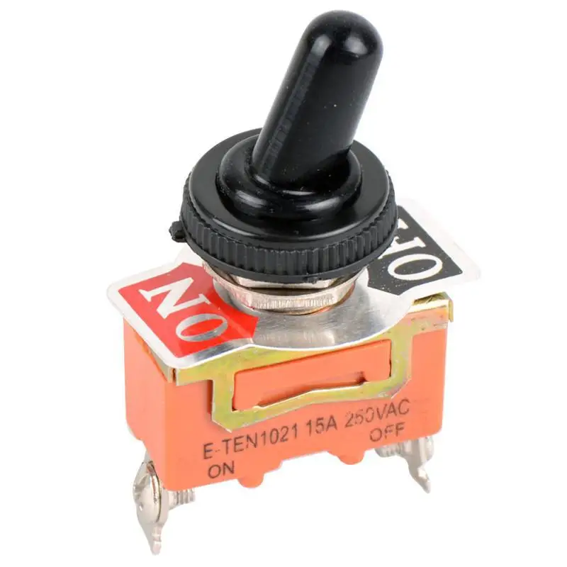 Interruttore A Levetta On/off SPST 15A 250V | Impermeabile Con Coperchio In Silicone Per Foro Da 12mm - 2