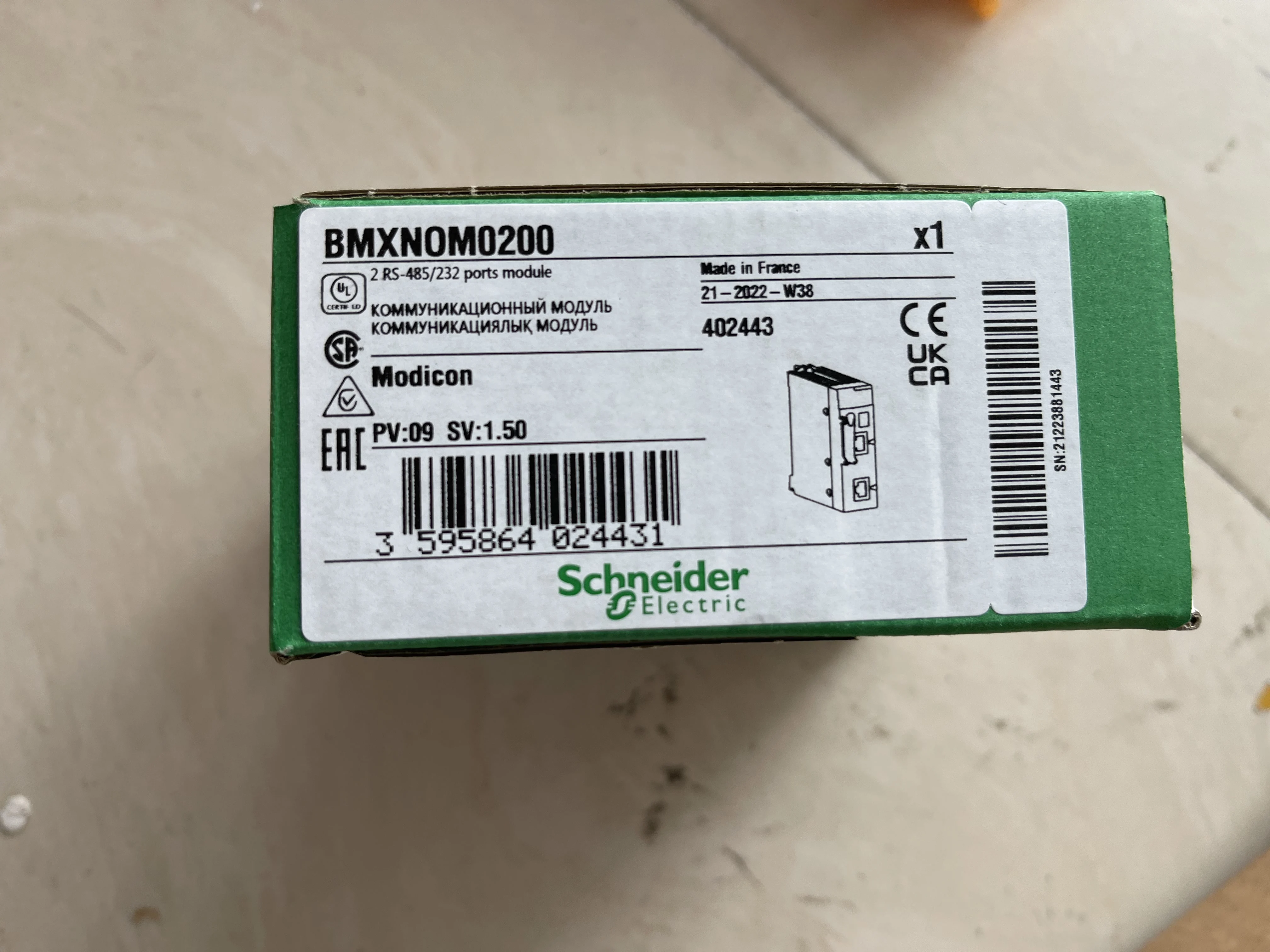 Schneider Communication Module 2 RS-485/232 Ports BMXNOM0200 Schneider Communication Module 2 RS-485/232 Ports BMXNOM0200