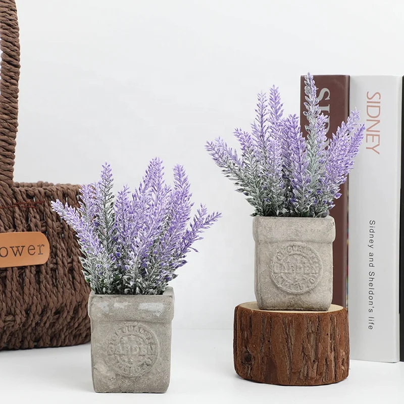 Shop Our Lavender Bonsai Artificial Plants Potted Plastic