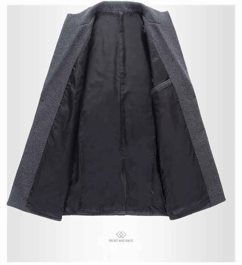 Mens Wool Blend Winter Coats Long Style Slim Fit Business Casual Woolen Jacket_voghion.com