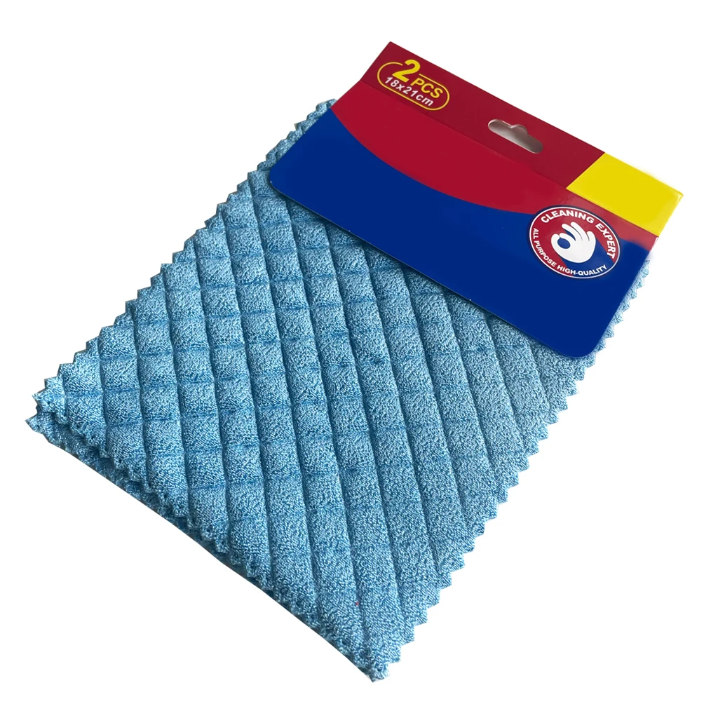 Ultrasonic Microfiber Kitchen Dish Towel Diamond Sponge Polishing