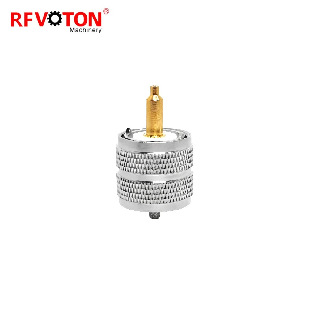 RF Connector UHF PL259 Pl-259 Male Plug Twist-on Straight Soldering for RG316 RF Coaxial Cable