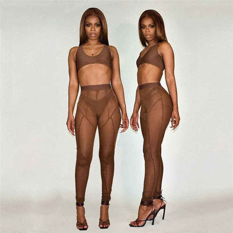 Mesh See Through Pants Women 2021 Hot 