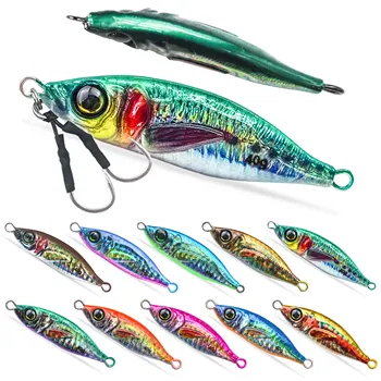 Japanese Little Jack Jigging 3d Printing Lure S-type Tossing Lead Bait 30g40g60g80g Luminous Artificial Bait