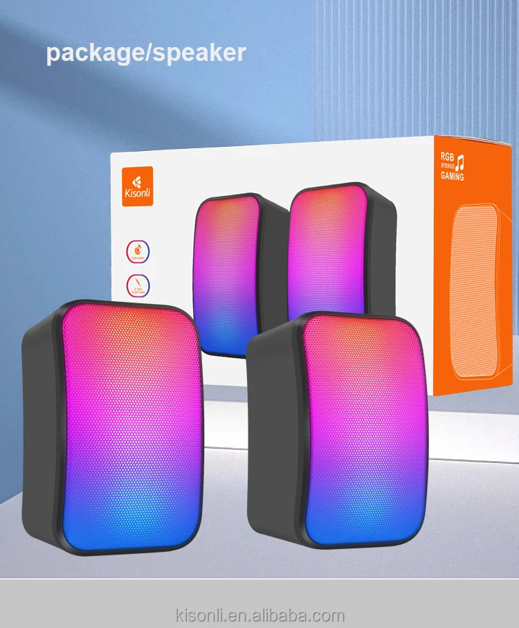 Kisonli X17 Usb 2.0 Speaker Portable with Light