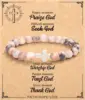 Carte de bracelet zèbre rose 5
