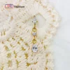 Droplet tassel-diamond-shaped gold-white zircon