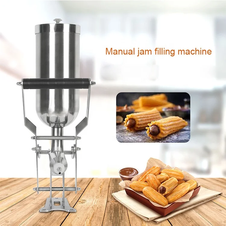 Cheap Manual Small Size Fruit Strawberry Pineapple Cream Chocolate Honey Bread Core Jam Filling Machine - Image 5