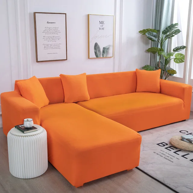 Plain Corner Elastic Spandex Couch Sofa Covers Living Room Bedroom