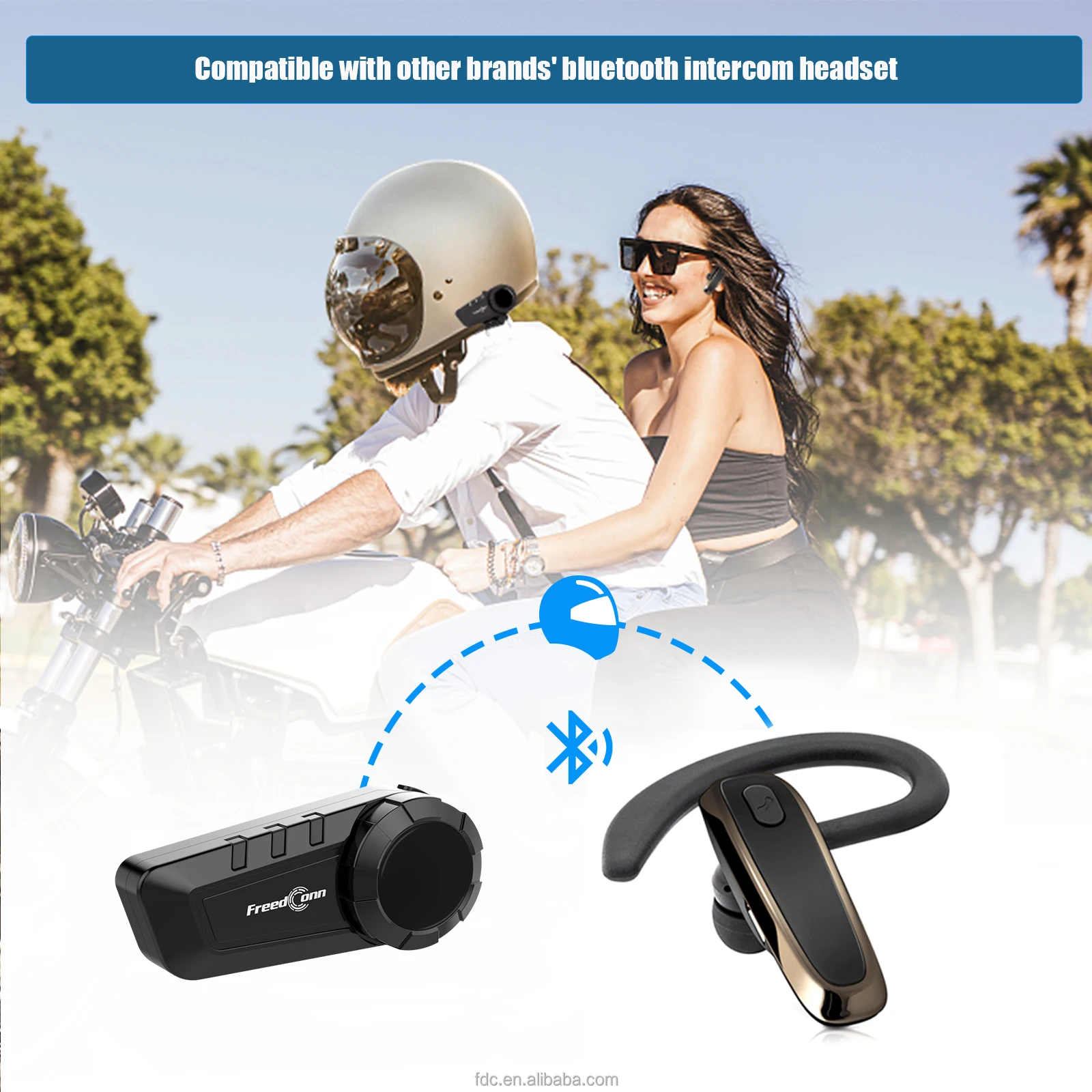 Motorcycles group talking intercom headset KY pro