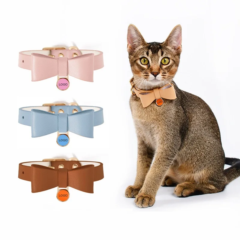 Luxury Leather Cat Collar