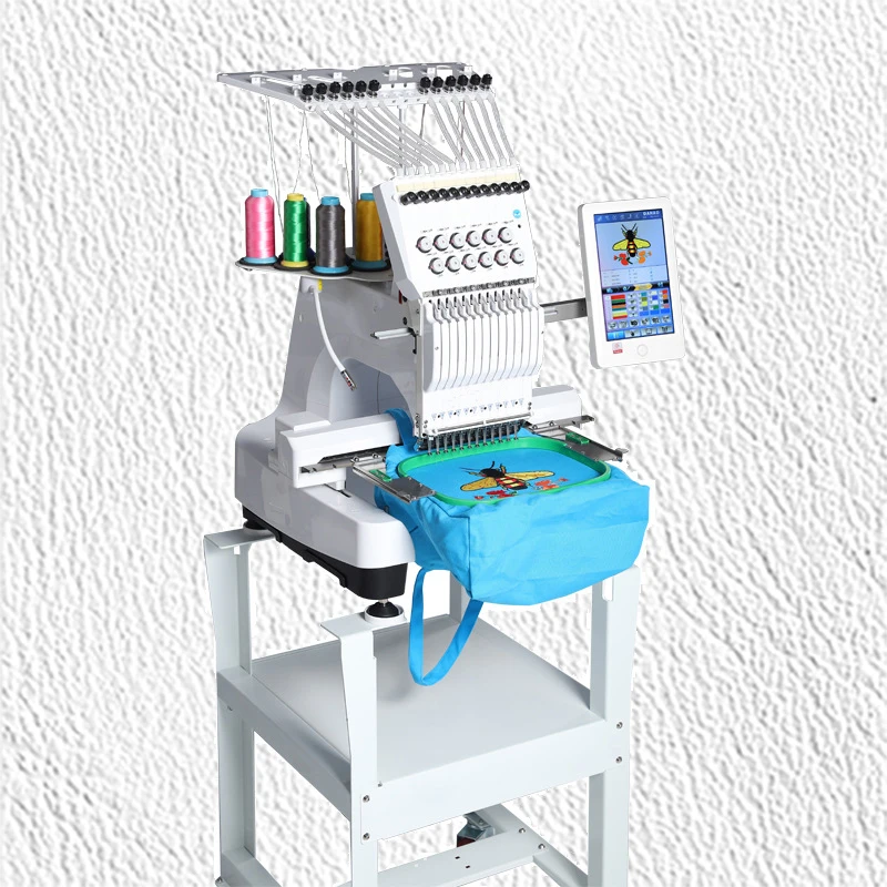 Small automatic computer controlled industrial embroidery machine