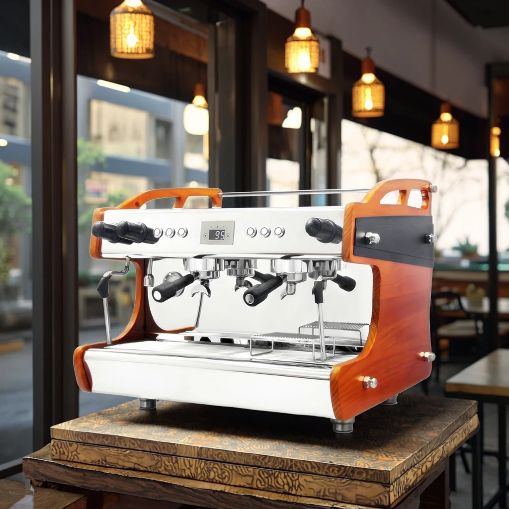 Double Group 2 Groups Rotary Pump Commercial Professional Coffee Espresso Machine for Coffee Shops