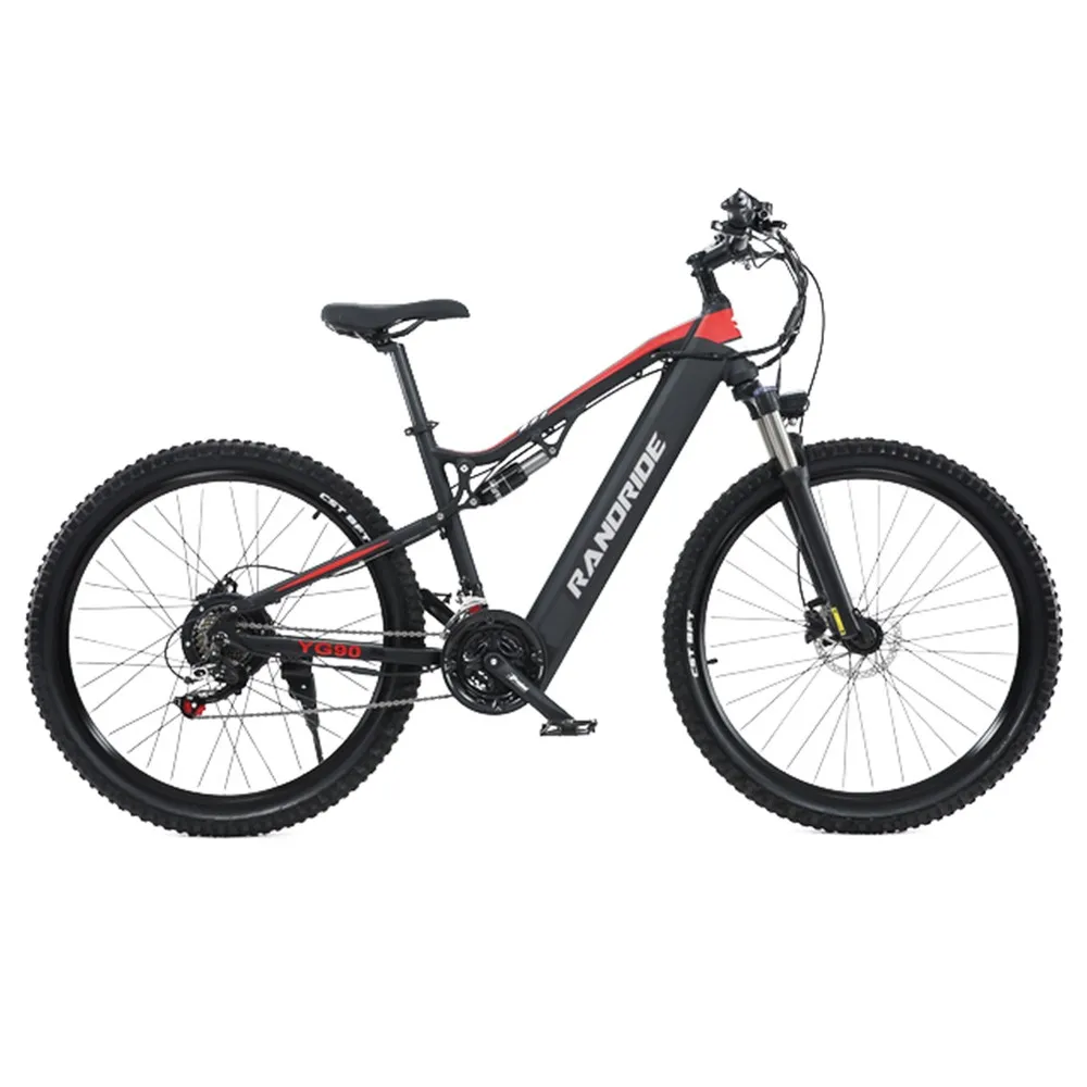 Elektro fahrrad verkäufer 1000W E-Bike Dirt Bike 27 Zoll Offroad Erwachsene Elektro Mountainbike Voll federung MTB Kostenloser V
