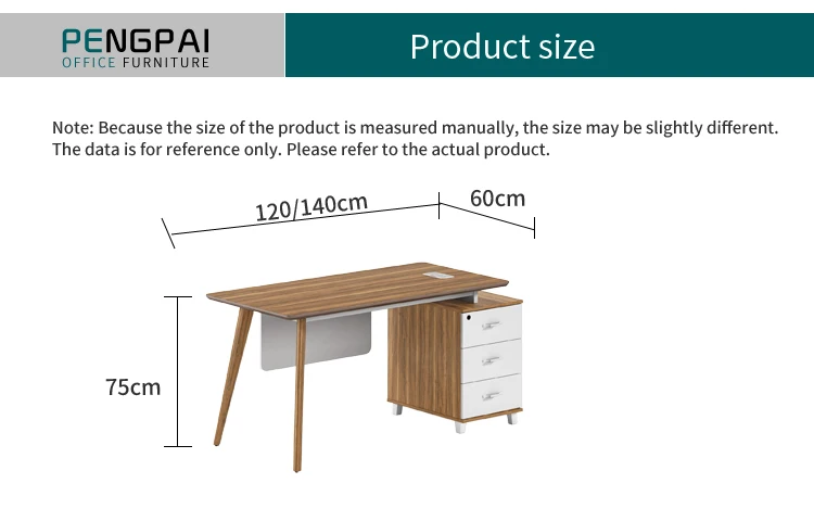 Simple design modern wooden computer desk melamine environmental healthy desk for office