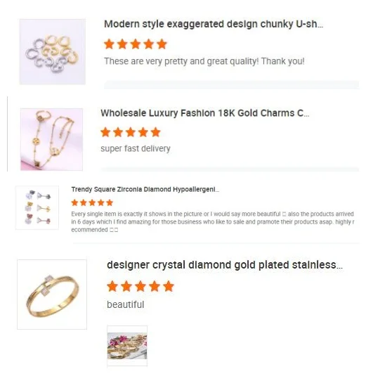 Custom Women 18k Gold Plated Designer Jewelry Set Luxury Waterproof ...