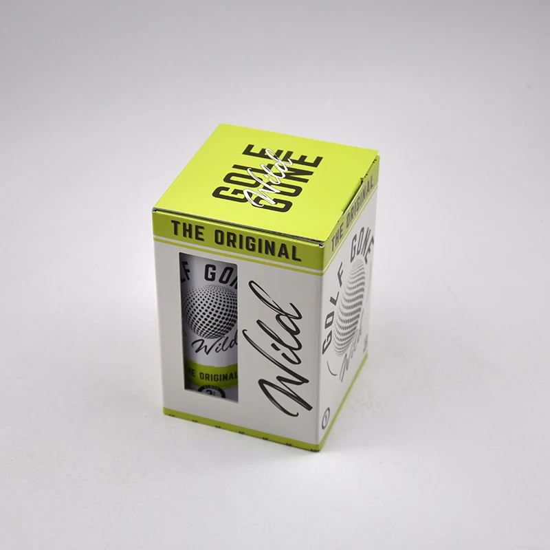 High-End Custom Logo Printed Golf Ball Gift Box with Clear Window and Recycle Paperboard for Fashion Trend Packaging