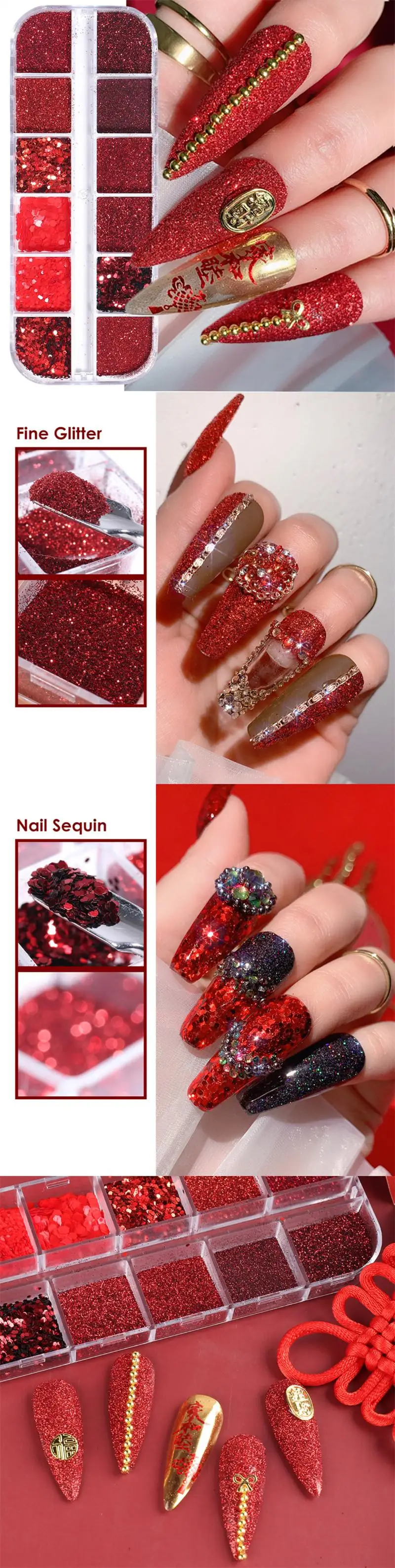 Buy 6 Colors Diamond Crystal Reflective Nail Glitter Powder,6 Grids 3D  Holographic Butterfly,Shiny Nail Powder Sequins for Party Nightclub Nails  Art Decoration DIY Craft Nail Art Reflective Glitter Set Online at  desertcartINDIA