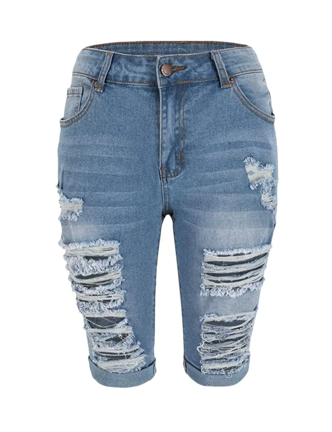 New Fashion Jeans Pants Ripped Denim 