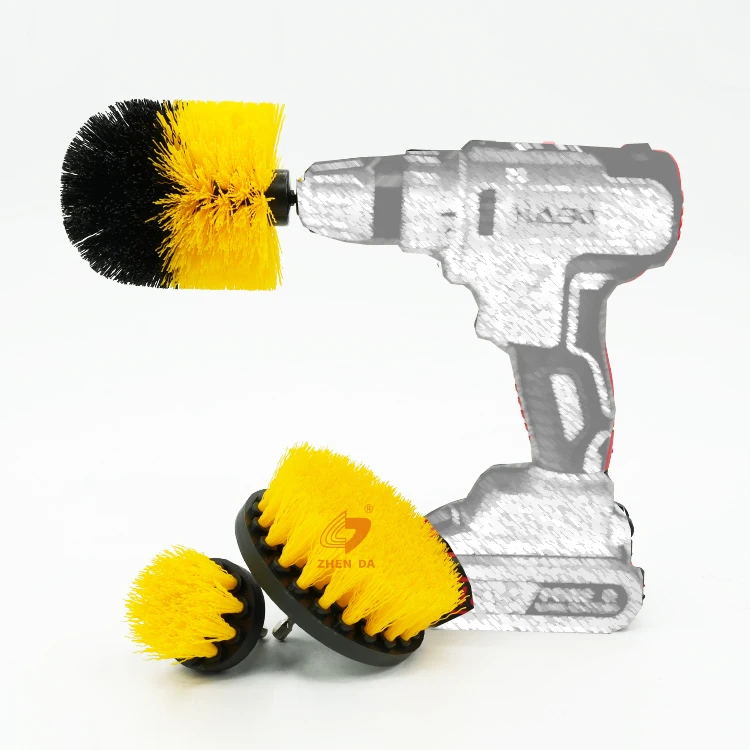 Hot Selling 3 Piece Drill Attachments Brush Set For Household Cleaning