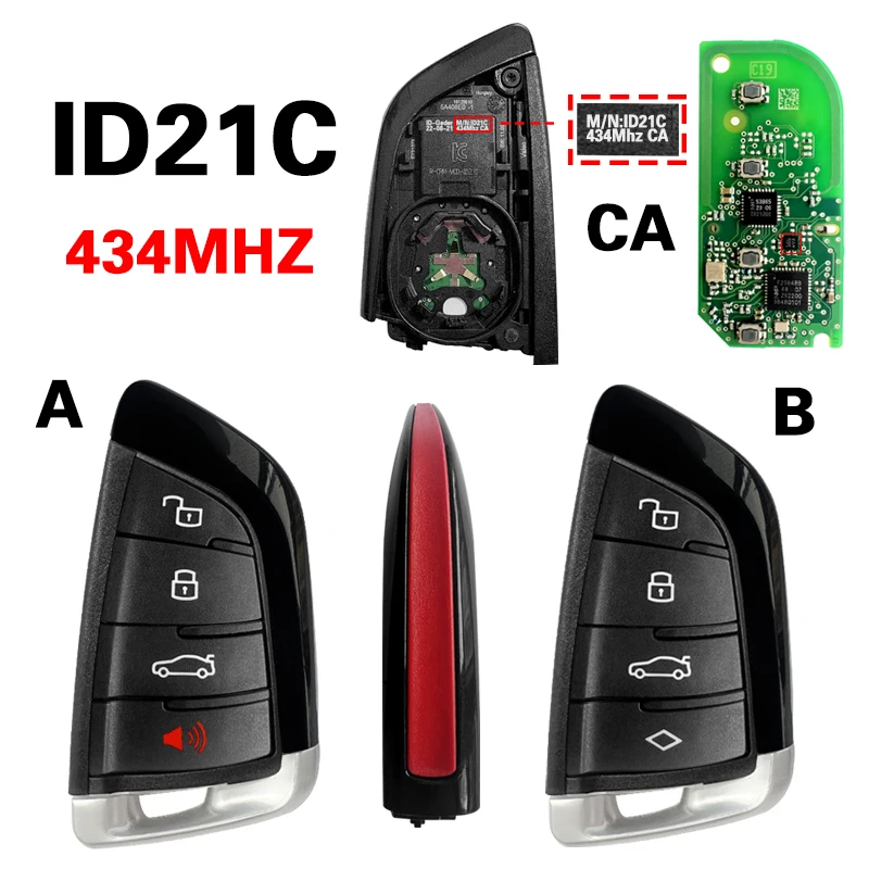 CN007372 Original Smart Key 4 Button FCC ID: ID21C 434MHZ CA