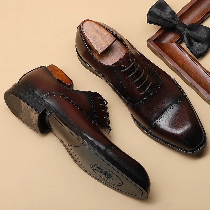 Leather Italian Business Man Brand Shoe Formal