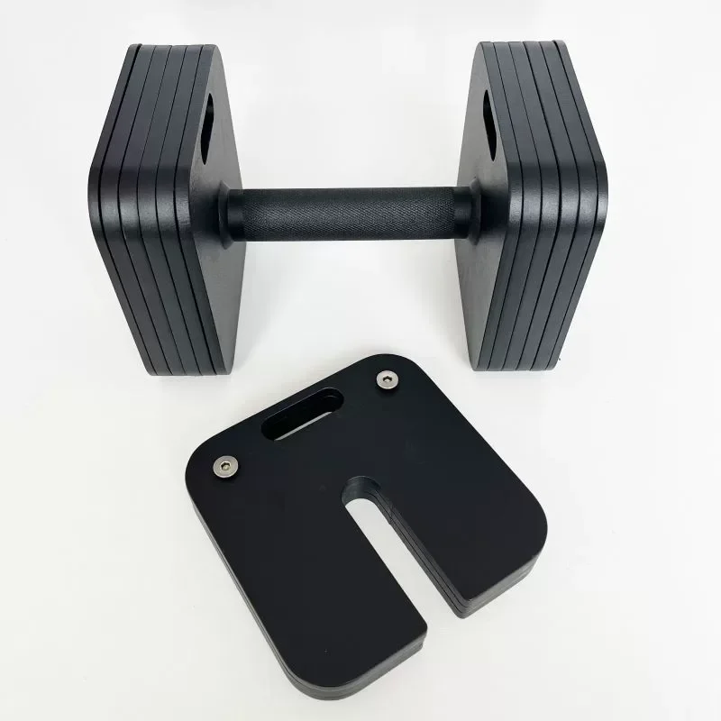 BunnyHi YL004 Quick-Lock Square Weight Adjustable Dumbbell Set Non-Slip Dumbbell Strength Training for Home Square Weight Plates