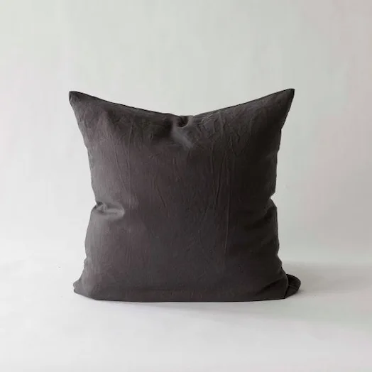 Khaki Amazon Furniture Solid Color Linen Pillowcase 45*45cm Customized