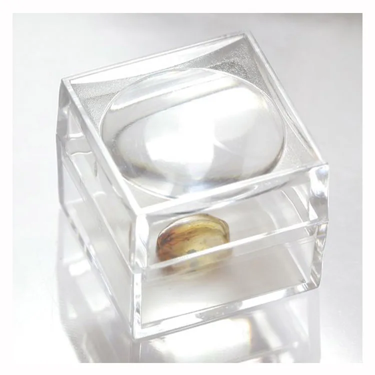 Transparent Clear Magnifying Box Acrylic Magnifier Containers square Acrylic Magnifying Glass Box
