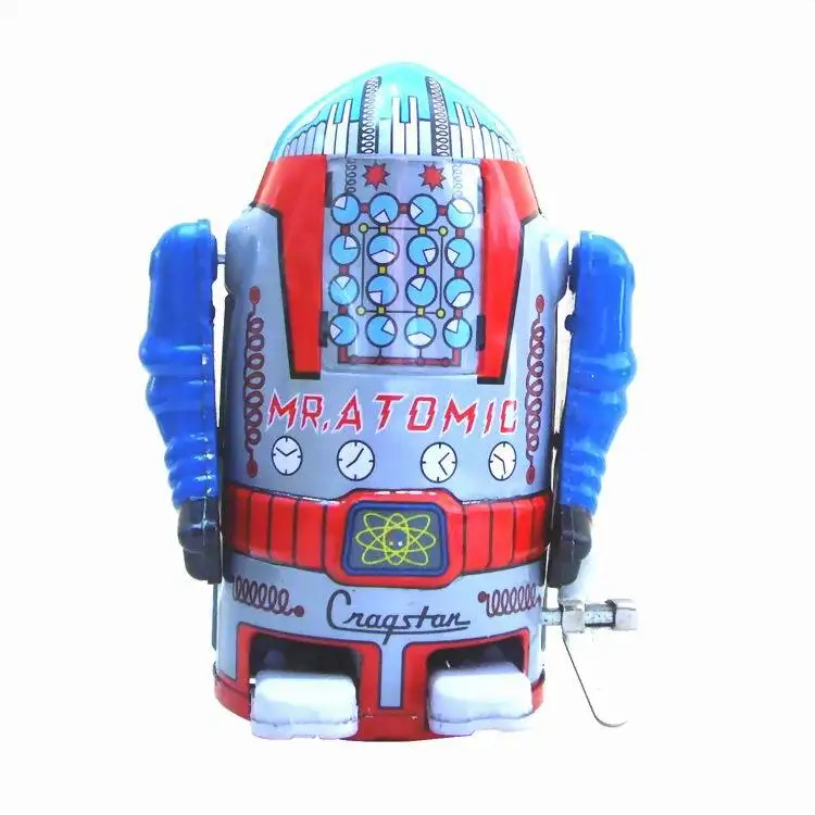 SALE-USA Seller Cragstan Mr Atomic Robot Windup Tin Toy Schylling HaHa Toys 